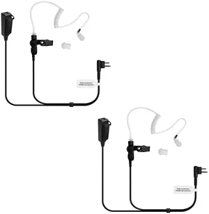 KPBAB Radio Earpiece with Mic Compatible with Motorola CP200, CP100D 2 Pack | Acoustic tube earpiece with large PTT and rotating clips; fits Motorola CP200, CP100D, CLS1110 and CLS1410 radios KPBAB Radio Earpiece with Mic Compatible with Motorola CP200, CP100D 2 Pack | Acoustic tube earpiece with large PTT and rotating clips; fits Motorola CP200, CP100D, CLS1110 and CLS1410 radios