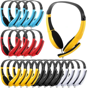 20 Pack Bulk Classroom Headphones with Microphone Wired, Multicolor | 3.5mm Universal Plug, School Library Computer Use, Adjustable Jack on Ear, Laptops Computer Use, Classroom Office Home Supply 20 Pack Bulk Classroom Headphones with Microphone Wired, Multicolor | 3.5mm Universal Plug, School Library Computer Use, Adjustable Jack on Ear, Laptops Computer Use, Classroom Office Home Supply