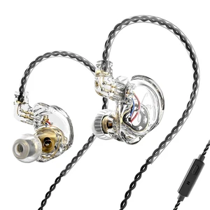 FEDAI TRN CS4 in Ear Monitor Earphone, TRN in-Ear Earbuds with 10mm Dual Magnet Dynamic Driver and New Silicon-Crystal Composite Over Ear Headset with Detachable 2 Pin 0.75MM Cable(with mic,Clear) FEDAI TRN CS4 in Ear Monitor Earphone, TRN in-Ear Earbuds with 10mm Dual Magnet Dynamic Driver and New Silicon-Crystal Composite Over Ear Headset with Detachable 2 Pin 0.75MM Cable(with mic,Clear)