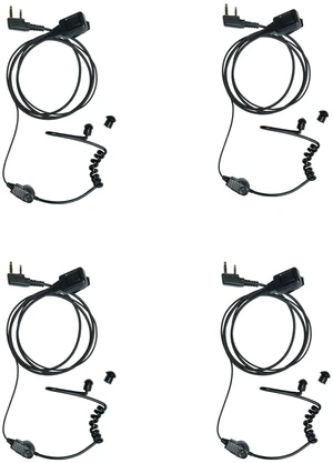 Sarcia K Type 2Pin Earpiece for K1 NX1300 RT15 RT22 UV5R 2 Way Radio,4 PCS | K Plug headset Compatible with TK3230 TK3360 NX1200 RT68 Pxton Betch Walkie Talkie