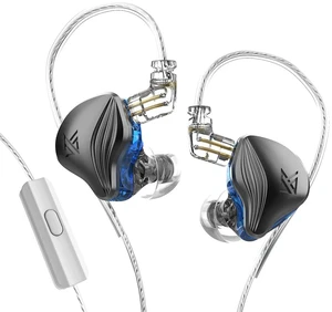 QZXYHYN KZ ZEX Earphones 1Electrostatic + 10MM Dual Magnetic Dynamic Hybrid Drivers Headphones,KZ in Ear Earbuds Ergonomic Comfortable Headset for Gaming (Blue, with Mic) QZXYHYN KZ ZEX Earphones 1Electrostatic + 10MM Dual Magnetic Dynamic Hybrid Drivers Headphones,KZ in Ear Earbuds Ergonomic Comfortable Headset for Gaming (Blue, with Mic)