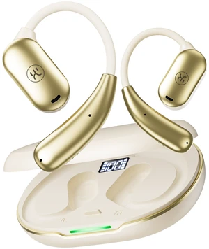 Kinglucky Open-Ear Headphones with Ear Hooks Bluetooth Earphones with Microphone Call, Enc Noise Cancelling, with Smart Digital Display, Air Conduction Wireless Headset Running, Cycling, Driving Kinglucky Open-Ear Headphones with Ear Hooks Bluetooth Earphones with Microphone Call, Enc Noise Cancelling, with Smart Digital Display, Air Conduction Wireless Headset Running, Cycling, Driving