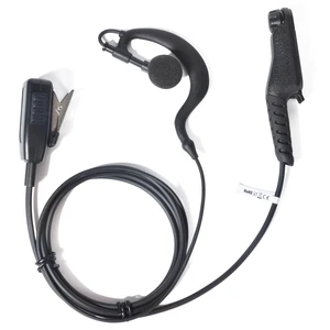YNIBST G-Shape 2-Way Radio Earpiece with PTT Mic for Motorola R7 ION MXP600 | Surveillance Walkie Talkie Headset for Security & Law Enforcement