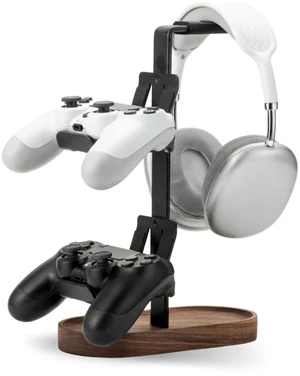 muso wood 2-in-1 Gaming Controller Stand, Headphone Holder | Desktop Headset Stand for Game Controllers and PC Earphone Accessories muso wood 2-in-1 Gaming Controller Stand, Headphone Holder | Desktop Headset Stand for Game Controllers and PC Earphone Accessories