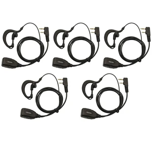 Walike Talkie Earpiece with Mic G Shape Adjustable Volume Headset Compatible with Kenwood BF-888S UV-5R Retevis H-777 RT22 Puxing Wouxun(5 Pack) Walike Talkie Earpiece with Mic G Shape Adjustable Volume Headset Compatible with Kenwood BF-888S UV-5R Retevis H-777 RT22 Puxing Wouxun(5 Pack)