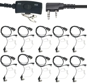 Walkie Talkie Earpiece with Mic, 10 Packs, Acoustic Tube Headset | For Kenwood Baofeng SAMCOM BTECH Retevis, Baofeng BF-F8HP UV-82HP UV-5R UV82, Arcshell Retevis H-777 RT21 RT22 Walkie Talkie Earpiece with Mic, 10 Packs, Acoustic Tube Headset | For Kenwood Baofeng SAMCOM BTECH Retevis, Baofeng BF-F8HP UV-82HP UV-5R UV82, Arcshell Retevis H-777 RT21 RT22