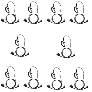 Earpiece WalkieTalkie Headset Compatible with Baofeng UV-5R,10Pack | G-shape,with PTT Mic, Compatible with Baofeng BF-888S BF-F8HP BF-F9 Kenwood TK-2107 TK-3107 H777 RT7 RT21