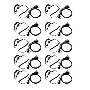 Caroo 2-Pin G-Shape Earpiece Compatible with TK-3107 UV-5R BF-888S 10-Pack | PTT Mic, Comfort, Hands-Free, Lightweight, Rotatable Earhook, Surveillance Headset, Kenwood Baofeng UV-82 TK-2107 TK-3207 Caroo 2-Pin G-Shape Earpiece Compatible with TK-3107 UV-5R BF-888S 10-Pack | PTT Mic, Comfort, Hands-Free, Lightweight, Rotatable Earhook, Surveillance Headset, Kenwood Baofeng UV-82 TK-2107 TK-3207