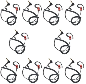 UAYESOK 10-Pack 3.5mm Radio Listen Only Earpiece for Law Enforcement | Police Surveillance Headset, Removable Hook In-Ear Earphone for Speaker Mic UAYESOK 10-Pack 3.5mm Radio Listen Only Earpiece for Law Enforcement | Police Surveillance Headset, Removable Hook In-Ear Earphone for Speaker Mic