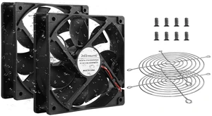 24V 120mm 2Wire 3Pin IP44 Moisture-Proof Exhaust Cooling Fan 2Pack 3000RPM | 4.72inch Powerful Airflow Moisture-Proof Exhaust Fan for Greenhouses, Dehumidifiers, Amplifiers & Humid Environment Cooling 24V 120mm 2Wire 3Pin IP44 Moisture-Proof Exhaust Cooling Fan 2Pack 3000RPM | 4.72inch Powerful Airflow Moisture-Proof Exhaust Fan for Greenhouses, Dehumidifiers, Amplifiers & Humid Environment Cooling