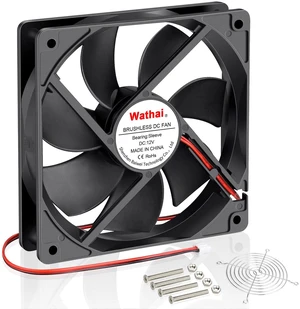 120mm 12V 0.45A 2Pin DC Brushless Cooling Fan 12 Volt 120x120x25mm | High CFM 5 inch Exhaust Fan Motor, 3000 RPM DIY 2-Wire Replacement 120mm 12V 0.45A 2Pin DC Brushless Cooling Fan 12 Volt 120x120x25mm | High CFM 5 inch Exhaust Fan Motor, 3000 RPM DIY 2-Wire Replacement