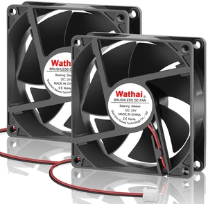 80mm 24V DC Brushless Cooling Fan 2Pin 24Volt High Speed Amp Fan | 2 Pack 3 Inch Fan High Speed for DIY Ventilation Exhaust Projects Cooling 80mm 24V DC Brushless Cooling Fan 2Pin 24Volt High Speed Amp Fan | 2 Pack 3 Inch Fan High Speed for DIY Ventilation Exhaust Projects Cooling
