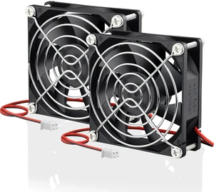 2 Pack 80mm x 80mm x 25mm 12V DC Brushless Cooling Fan 2Pin | 80x80x25mm, 8025, 12Volt, PC Computer Case Fans, Replacement for Car Amplifier, DIY RV Fridge, Inverter, Desktop Power Supply 2 Pack 80mm x 80mm x 25mm 12V DC Brushless Cooling Fan 2Pin | 80x80x25mm, 8025, 12Volt, PC Computer Case Fans, Replacement for Car Amplifier, DIY RV Fridge, Inverter, Desktop Power Supply