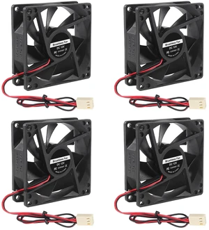 4PCS 80mm Fan 12V DC 8025 High Airflow Cooling Fan 2 Wire 3Pin Dual Ball DIY Cooler 12 v Fans for PC Power Supply Electronics Cooling 4PCS 80mm Fan 12V DC 8025 High Airflow Cooling Fan 2 Wire 3Pin Dual Ball DIY Cooler 12 v Fans for PC Power Supply Electronics Cooling