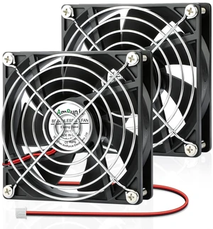 Small Cooling Fan 92mm DC Brushless Fans 2PACKS, 2Pin 12v 2000rpm | Computer Case Fan for Laptop, Server, RV Refrigerator, Mini PC, DIY,3D Printer, Amplifier, Electronics Cabinet Small Cooling Fan 92mm DC Brushless Fans 2PACKS, 2Pin 12v 2000rpm | Computer Case Fan for Laptop, Server, RV Refrigerator, Mini PC, DIY,3D Printer, Amplifier, Electronics Cabinet