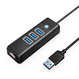 USB to Ethernet Hub with 50cm Cable, 3 Ports USB Hub with RJ45 | Multiports Network Adapter with 3xUSB-A 3.0, RJ45 Gigabit, 5Gbps USB-Splitter for Windows, Mac OS, MacBook, Laptop USB to Ethernet Hub with 50cm Cable, 3 Ports USB Hub with RJ45 | Multiports Network Adapter with 3xUSB-A 3.0, RJ45 Gigabit, 5Gbps USB-Splitter for Windows, Mac OS, MacBook, Laptop