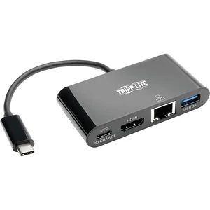 USB-C Multiport Adapter Converter Docking Station, HDMI 4K @ 30Hz Video, USB-A Hub, Gigabit Ethernet, 60W Charging, Thunderbolt 3 USB-C Compatible, Black, 3-Year Warranty (U444-06N-H4GUBC) USB-C Multiport Adapter Converter Docking Station, HDMI 4K @ 30Hz Video, USB-A Hub, Gigabit Ethernet, 60W Charging, Thunderbolt 3 USB-C Compatible, Black, 3-Year Warranty (U444-06N-H4GUBC)