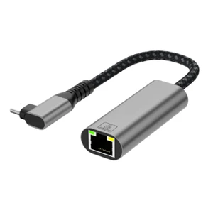 USB C to Ethernet Adapter 90 Degree Angled Type C to RJ45 Gigabit Ethernet Networking Adapter Dongle Converter for PC USB C to Ethernet Adapter 90 Degree Angled Type C to RJ45 Gigabit Ethernet Networking Adapter Dongle Converter for PC