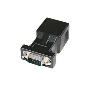 DB9 to RJ45 Serial Adapter RS232 Male to RJ-45 Female Ethernet Converter Compatible with Standard 9 Pin RS-232 Devices