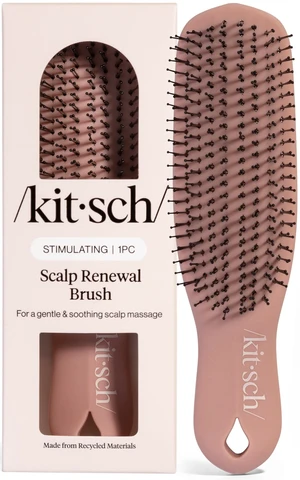 Scalp Renewal Brush - Hairbrush Scalp Massager - Terracotta | Exfoliating Hair Brush, Gentle Head Massage Brush to Remove Buildup, Boost Circulation & Relaxing Head Scrubber for Hair Wash
