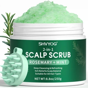 Scalp Scrub, Anti-Dandruff Rosemary Exfoliator Scrub with Scalp Massager | Infused with Peppermint & Sea Salt, Detox Clarifying Exfoliator Shampoo for Deep Scalp Cleanse Scalp Scrub, Anti-Dandruff Rosemary Exfoliator Scrub with Scalp Massager | Infused with Peppermint & Sea Salt, Detox Clarifying Exfoliator Shampoo for Deep Scalp Cleanse