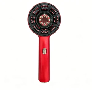 Electric Scalp Massage Comb with Red Light, IPX7 Waterproof Liquid Applicator Hair Scalp Brush, USB Type-C Rechargeable Handheld Head Massager for Daily Scalp Care & Essence Absorption (Red) Electric Scalp Massage Comb with Red Light, IPX7 Waterproof Liquid Applicator Hair Scalp Brush, USB Type-C Rechargeable Handheld Head Massager for Daily Scalp Care & Essence Absorption (Red)