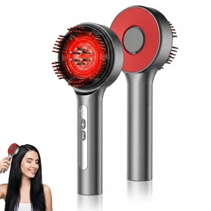 Electric Scalp Massager, 3-in-1 Hair Oil Applicator for Hair Growth, IPX7 Waterproof Cordless Head Massager for Stress Relief, Portable for Deep Clean & Scalp Care (Grey)