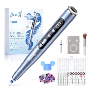 Electric Nail Drill Kit, 13 in 1 Rechargeable Nail File, 6-Speed Beginners Set, for Acrylic Gel Nails, Manicure & Pedicure Tool with Nail Drill Bits and Sanding Bands,Gifts for Women, Blue Electric Nail Drill Kit, 13 in 1 Rechargeable Nail File, 6-Speed Beginners Set, for Acrylic Gel Nails, Manicure & Pedicure Tool with Nail Drill Bits and Sanding Bands,Gifts for Women, Blue