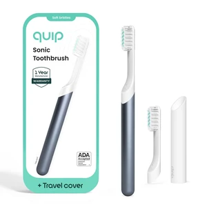 Sonic Electric Toothbrush, Extra Brush Head, Metal Handle, Twilight | Includes 2 Brush Heads and Travel Cover Mount, AAA Battery, 3 Month Battery Life, 2 Minute Timed Brushing, Travel Ready