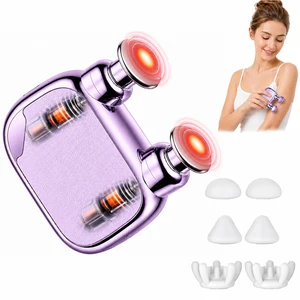 Mini Massage Gun, Dual Head Deep Tissue Percussion Muscle Massager Purple | Dual Head Mini Massage Gun, Relax Tight Musclesand Reduce Everyday Soreness, Deep Tissue Massager For Gym & Home & Office