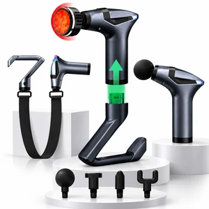 Massage Gun with Heat & Detachable Extension Handle, Big Power for Full-Body Massage, 12-Speed Muscle Gun, Powerful Massager Gun, Massage Gun Deep Tissue Design for Home, Gym & Travel Massage Gun with Heat & Detachable Extension Handle, Big Power for Full-Body Massage, 12-Speed Muscle Gun, Powerful Massager Gun, Massage Gun Deep Tissue Design for Home, Gym & Travel