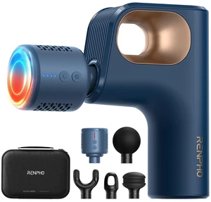 Active Mini Thermacool Massage Gun with Heat and Cold, Thumb Loop | Portable Deep Tissue Back Massager with Loop Design for Easy Use, Carry Case, FSA Eligible HSA, Gift for Officers, Gym Lovers Active Mini Thermacool Massage Gun with Heat and Cold, Thumb Loop | Portable Deep Tissue Back Massager with Loop Design for Easy Use, Carry Case, FSA Eligible HSA, Gift for Officers, Gym Lovers