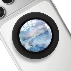 Clear Crystal Natural Sea Shell Mother of Pearl Magnetic Phone Grip Compatible with MagsafeCollapsible Mobile Phones Stand Holder for Smartphone Tablet Cell Phone Accessory - Blue Clear Crystal Natural Sea Shell Mother of Pearl Magnetic Phone Grip Compatible with MagsafeCollapsible Mobile Phones Stand Holder for Smartphone Tablet Cell Phone Accessory - Blue