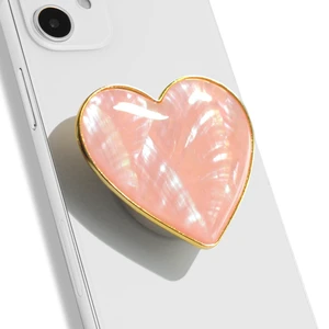 Cute Natural Seashell Design Heart Shape Collapsible Mobile Phone Grip Stand Holder for Smartphone Tablet Cell Phone Accessory (Peach) Cute Natural Seashell Design Heart Shape Collapsible Mobile Phone Grip Stand Holder for Smartphone Tablet Cell Phone Accessory (Peach)
