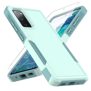 for Samsung S20 FE Case,[Military Grade Drop Tested] with HD Screen Protector,Dual Layer Protective Heavy Duty Cell Phone Cover Non-Slip Shockproof Rugged Case for Samsung Galaxy S20 FE (Green)