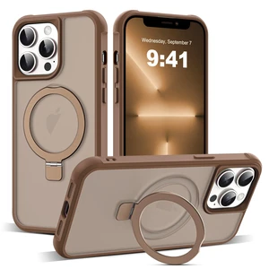 Compatible with iPhone 12/13 Pro Max Case with Stand,Desert Brown | iPhone 12/13 Pro Max Phone Case 6.7",Magnetic Ring Stand,Compatible with MagSafe,Military-Grade Protection,Great Grip Feeling