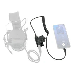 U94 PTT Adapter for Tactical Headset Compatible with Type-C Plug of Mobie Phone,Spring Coil Design,Military or Civilian Ver (Cilivian Version PTT) U94 PTT Adapter for Tactical Headset Compatible with Type-C Plug of Mobie Phone,Spring Coil Design,Military or Civilian Ver (Cilivian Version PTT)