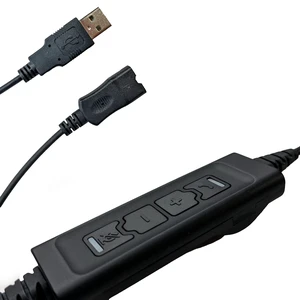 Headset USB Adapter for Laptop, PC - Made for Poly Plantronics Wired Headphones with Mic and Quick Disconnect (QD), Volume, Mute Controls at Fingertips Makes Video Meetings Easier for All-Day Usage Headset USB Adapter for Laptop, PC - Made for Poly Plantronics Wired Headphones with Mic and Quick Disconnect (QD), Volume, Mute Controls at Fingertips Makes Video Meetings Easier for All-Day Usage