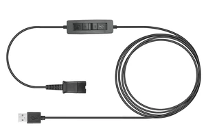 QD Headset USB Adapter Cable for Plantronics Quick Disconnect Wired Headset | Plantronics QD to USB Plug with in-line Volume Mute Controls, Works for Computer Laptop PC Mac UC Skype Lync Softphone QD Headset USB Adapter Cable for Plantronics Quick Disconnect Wired Headset | Plantronics QD to USB Plug with in-line Volume Mute Controls, Works for Computer Laptop PC Mac UC Skype Lync Softphone