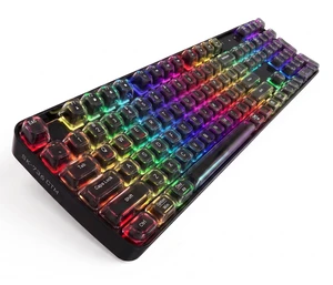 Lomiluskr RGB Arc Wireless Keyboard, BT/2.4G/Wired Tri-Mode, Full Size Crystal Texture Translucent Jelly Keycaps, 2000mAh Rechargeable, Compatible with PC/Notebook/Tablet/Smartphone (Black) Lomiluskr RGB Arc Wireless Keyboard, BT/2.4G/Wired Tri-Mode, Full Size Crystal Texture Translucent Jelly Keycaps, 2000mAh Rechargeable, Compatible with PC/Notebook/Tablet/Smartphone (Black)