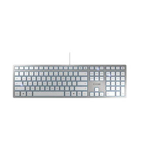 CHERRY KC 6000 Slim Design Keyboard, EU Layout (QWERTY), Wired (USB-A Port), Quiet Keys, Durable Labeling, Silver CHERRY KC 6000 Slim Design Keyboard, EU Layout (QWERTY), Wired (USB-A Port), Quiet Keys, Durable Labeling, Silver