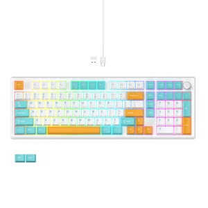 LUMI101 Wireless Mechanical Keyboard,Full-size Keyboard With Numeric Keypad | Tri-Mode BT5.0/2.4GHz/USB-C Hot Swappable Custom Keyboard,RGB Backlit Computer Gaming Keyboards for PC/Tablet/PS/Xbox(Blue LUMI101 Wireless Mechanical Keyboard,Full-size Keyboard With Numeric Keypad | Tri-Mode BT5.0/2.4GHz/USB-C Hot Swappable Custom Keyboard,RGB Backlit Computer Gaming Keyboards for PC/Tablet/PS/Xbox(Blue