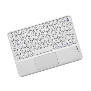Thanice Wireless Keyboard with Touchpad, Ultra-Slim Portable Rechargeable Bluetooth Keyboard, Ipad & Android Windows Device Compatible (White) Thanice Wireless Keyboard with Touchpad, Ultra-Slim Portable Rechargeable Bluetooth Keyboard, Ipad & Android Windows Device Compatible (White)