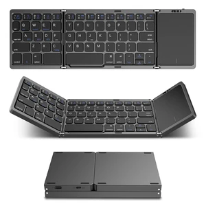 avakot Foldable Bluetooth Keyboard with Built-in Touchpad, Black | Slim Portable Travel Design, Rechargeable, Full-Size Keys, Compatible with iOS Android Windows PC Laptop avakot Foldable Bluetooth Keyboard with Built-in Touchpad, Black | Slim Portable Travel Design, Rechargeable, Full-Size Keys, Compatible with iOS Android Windows PC Laptop