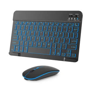 Wireless Keyboard And Mouse Combo, Rechargeable Bluetooth Keyboard & Mouse with 7 Color Backlit and 2.4 GHz Wireless USB Receiver, Compatible with Phone, iPad, PC, Laptop, Windows/iOS/Android, Black Wireless Keyboard And Mouse Combo, Rechargeable Bluetooth Keyboard & Mouse with 7 Color Backlit and 2.4 GHz Wireless USB Receiver, Compatible with Phone, iPad, PC, Laptop, Windows/iOS/Android, Black