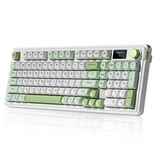 Cmokifuly L98 96% Membrane Keyboard,Tri-Mode Connectivity RGB Backlights,Rotary Knob+Screen,Gasket Mounted,Sa Profile Keycaps,98 Keys Software Programmable Gaming Keyboard for MAC/Win (Green) Cmokifuly L98 96% Membrane Keyboard,Tri-Mode Connectivity RGB Backlights,Rotary Knob+Screen,Gasket Mounted,Sa Profile Keycaps,98 Keys Software Programmable Gaming Keyboard for MAC/Win (Green)