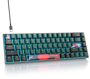 Fogruaden 60% Mechanical Gaming Keyboard, 68 Keys, Single Backlit, Compact 60 Percent Wired Keyboard for Win/Mac PC Gamer, Easy to Carry on Trip (68Dan-RedSwitch-Sound) Fogruaden 60% Mechanical Gaming Keyboard, 68 Keys, Single Backlit, Compact 60 Percent Wired Keyboard for Win/Mac PC Gamer, Easy to Carry on Trip (68Dan-RedSwitch-Sound)