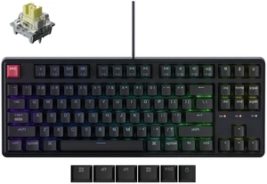 C3 Pro TKL 80% Wired Mechanical Keyboard, 8K Polling Rate, QMK/VIA Programmable, Hot-Swappable, RGB Backlit Shine-Through Keycaps, Banana Switch, for Windows/Mac C3 Pro TKL 80% Wired Mechanical Keyboard, 8K Polling Rate, QMK/VIA Programmable, Hot-Swappable, RGB Backlit Shine-Through Keycaps, Banana Switch, for Windows/Mac