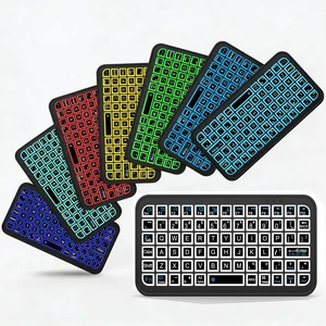 Mini Bluetooth Keyboard, Wireless Keyboard for iPhone iPad Android PC Mac | USB-C Rechargeable,7-Color RGB Backlight,Portable,Pocket Size,75 Keys,Full QWERTY Layout with Tab & F1-F12 Mini Bluetooth Keyboard, Wireless Keyboard for iPhone iPad Android PC Mac | USB-C Rechargeable,7-Color RGB Backlight,Portable,Pocket Size,75 Keys,Full QWERTY Layout with Tab & F1-F12