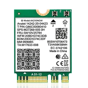 WiFi 6E AX210NGW WiFi Card, Laptop for Intel ax210 M.2 with windows10/11 | with Bluetooth 5.3, Tri-Band 5400Mbps WiFi Module, MU-MIMO, Ultra-Low Latency WiFi 6E AX210NGW WiFi Card, Laptop for Intel ax210 M.2 with windows10/11 | with Bluetooth 5.3, Tri-Band 5400Mbps WiFi Module, MU-MIMO, Ultra-Low Latency